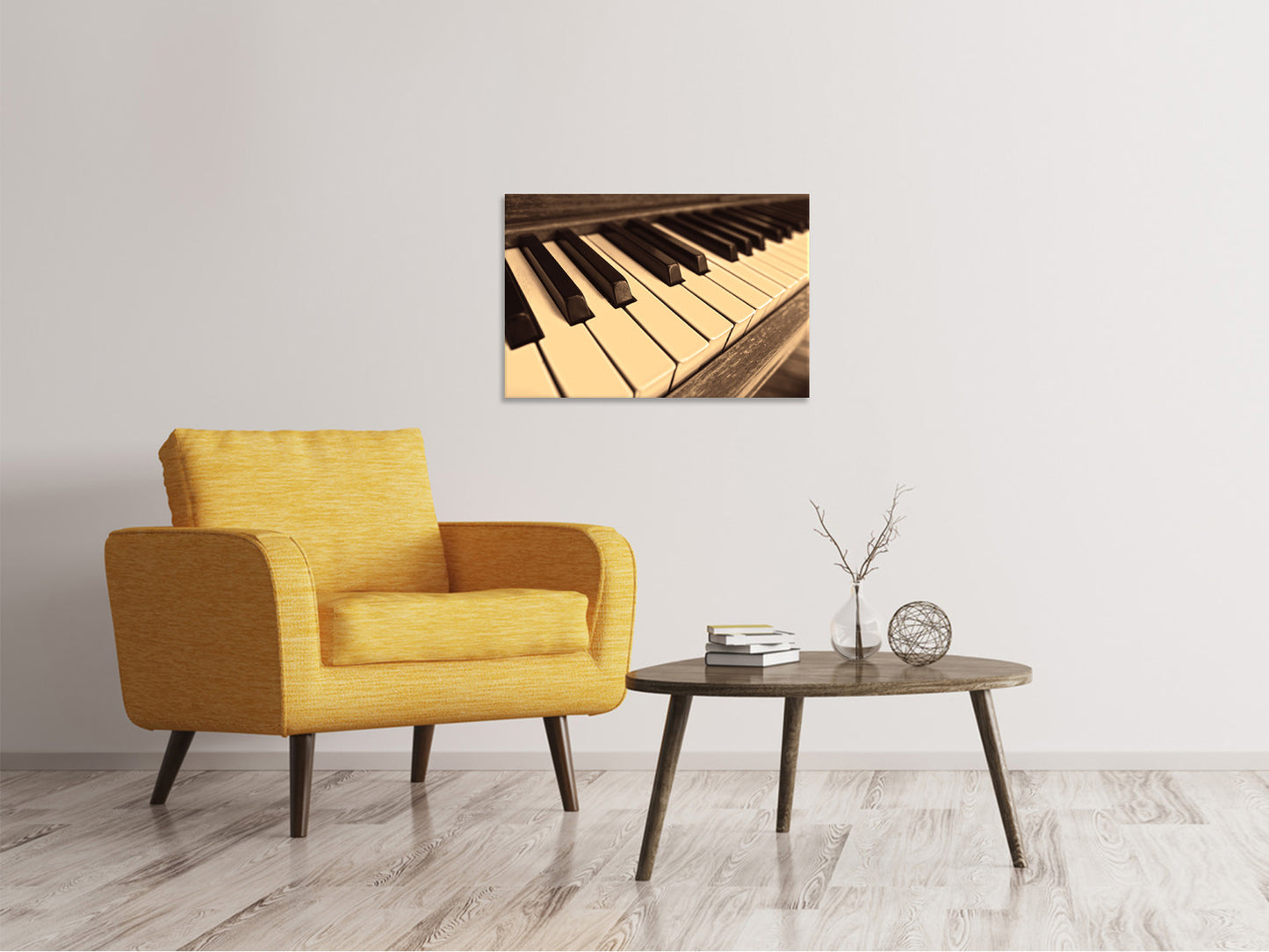 Leinwandbild Am Klavier