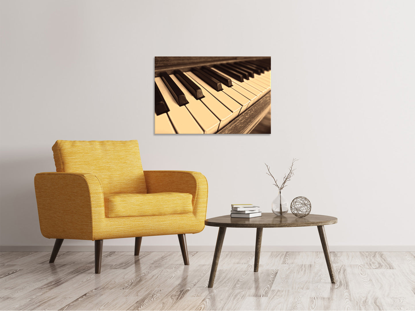 Leinwandbild Am Klavier