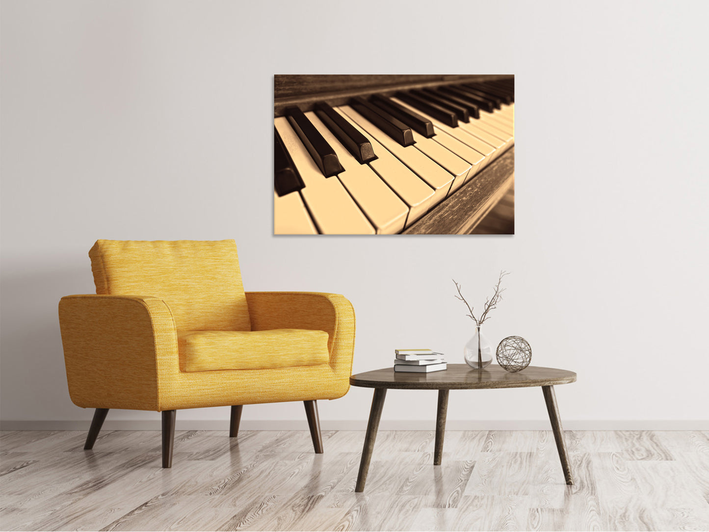 Leinwandbild Am Klavier