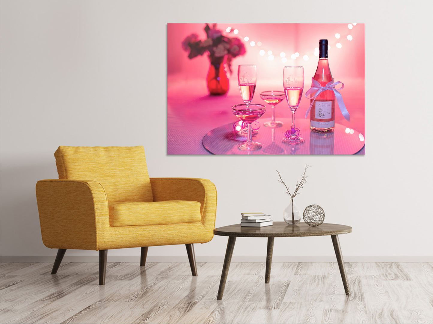 Leinwandbild Cheers in rosa-rot