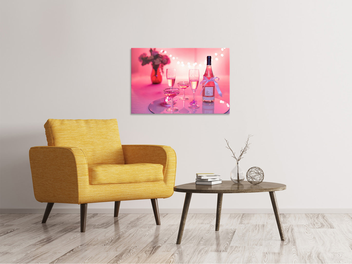 Leinwandbild Cheers in rosa-rot