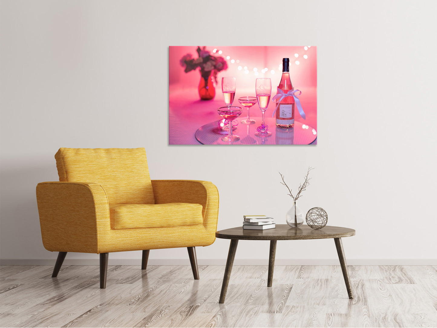 Leinwandbild Cheers in rosa-rot
