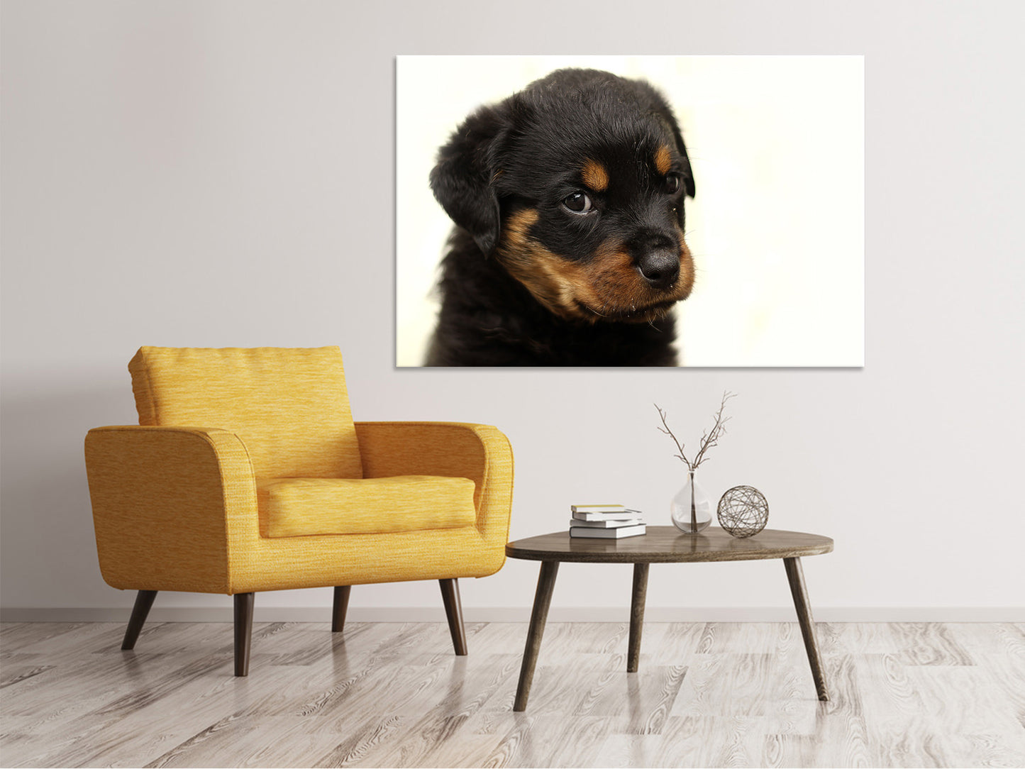 Leinwandbild Rottweiler Welpe zum Verlieben