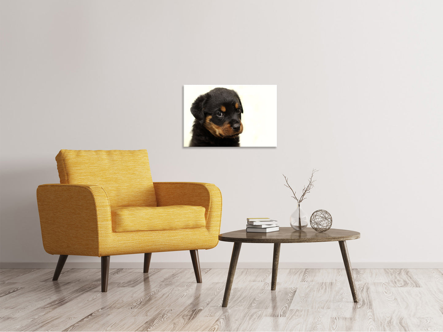 Leinwandbild Rottweiler Welpe zum Verlieben
