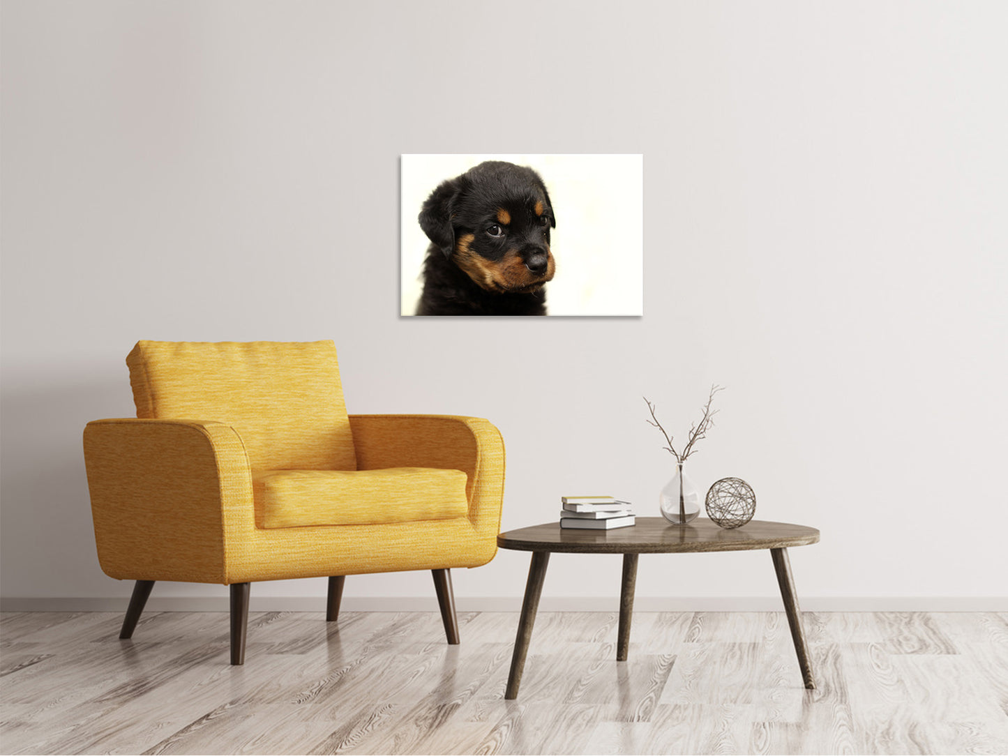 Leinwandbild Rottweiler Welpe zum Verlieben