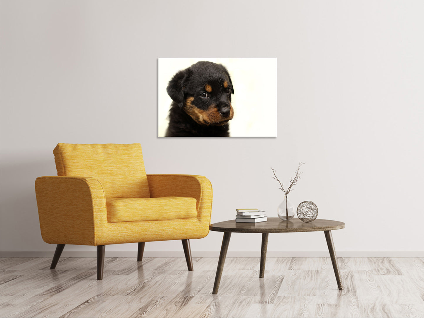 Leinwandbild Rottweiler Welpe zum Verlieben