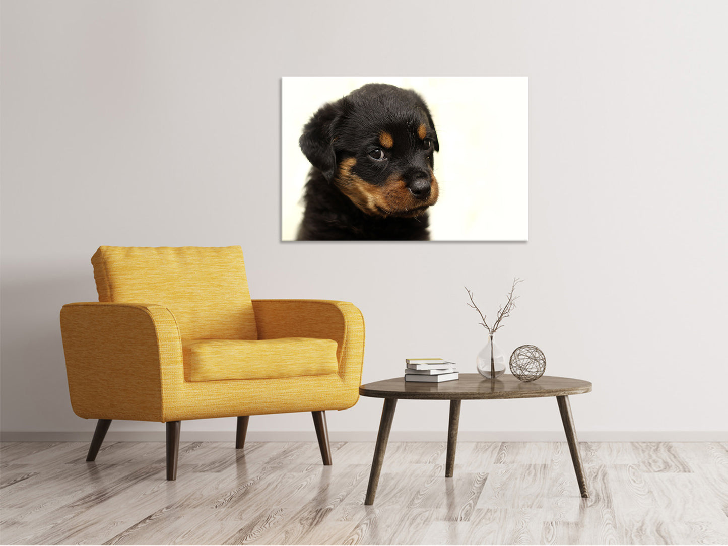 Leinwandbild Rottweiler Welpe zum Verlieben