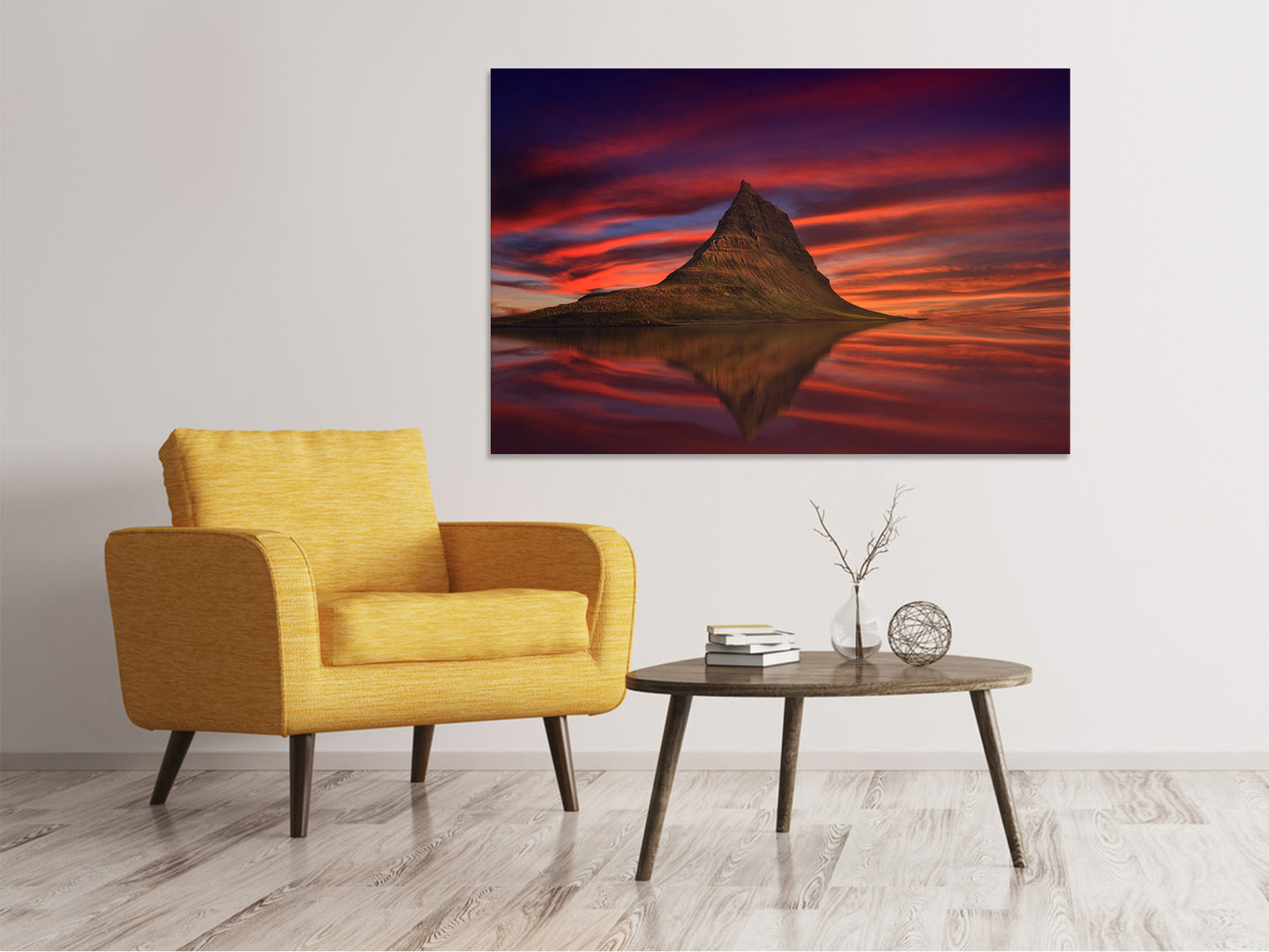 Leinwandbild Kirkjufell bei Sonnenuntergang
