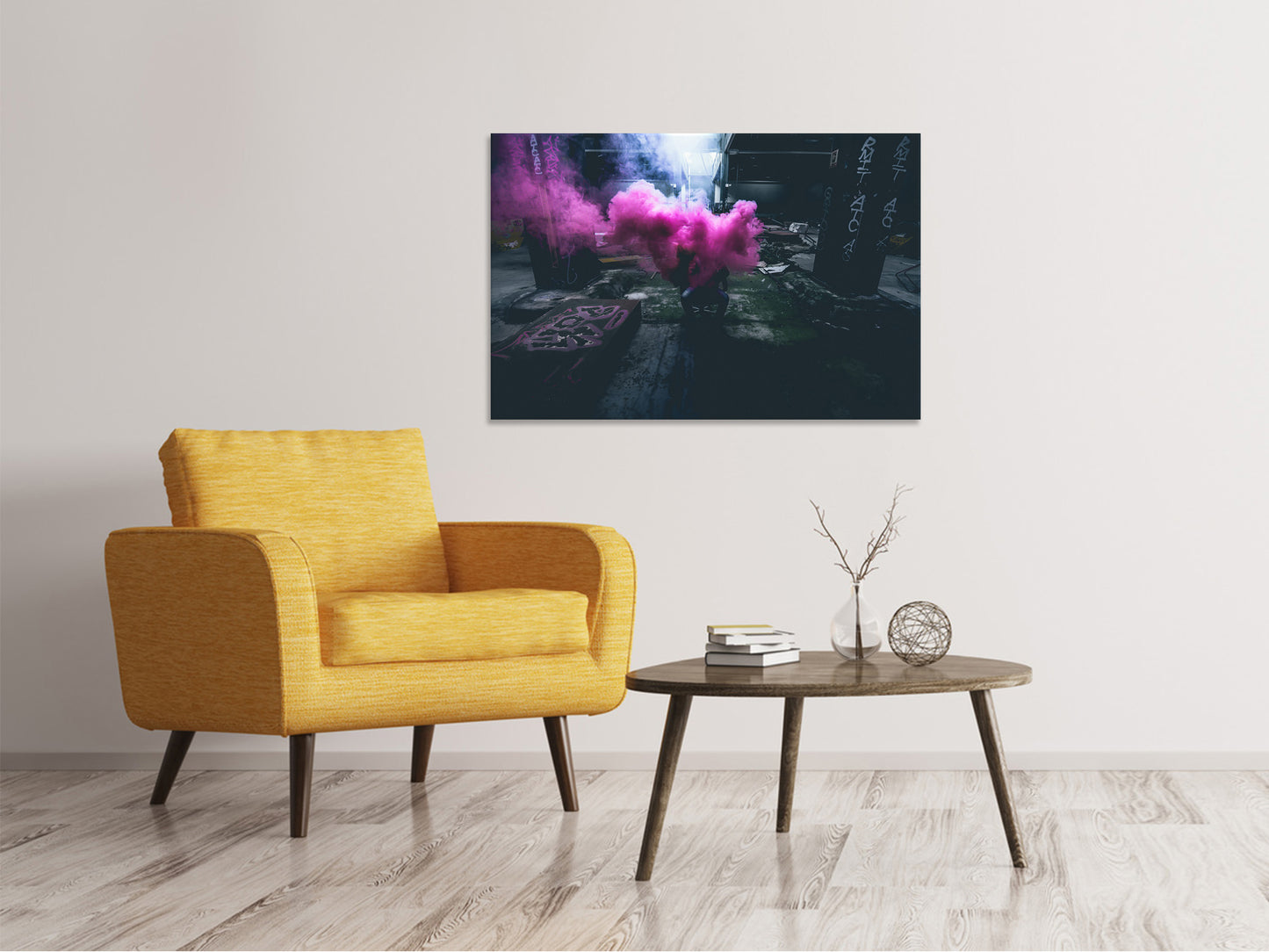 Leinwandbild Kunst mit Rauch