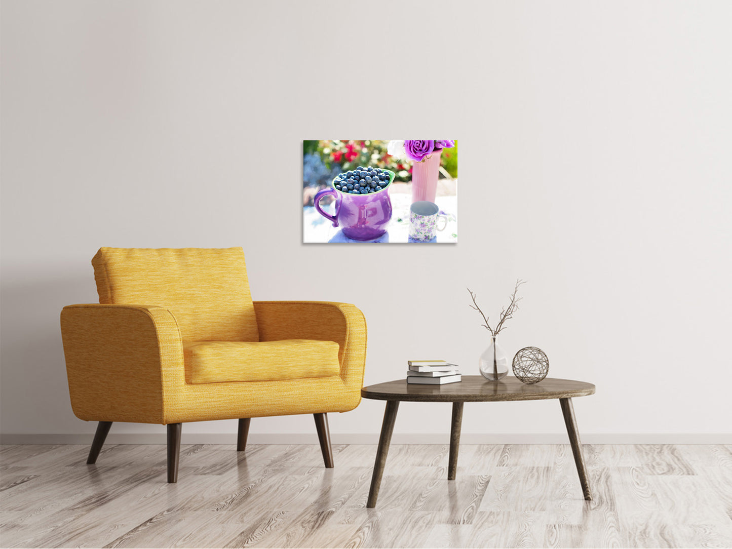 Leinwandbild Süsse Blaubeeren