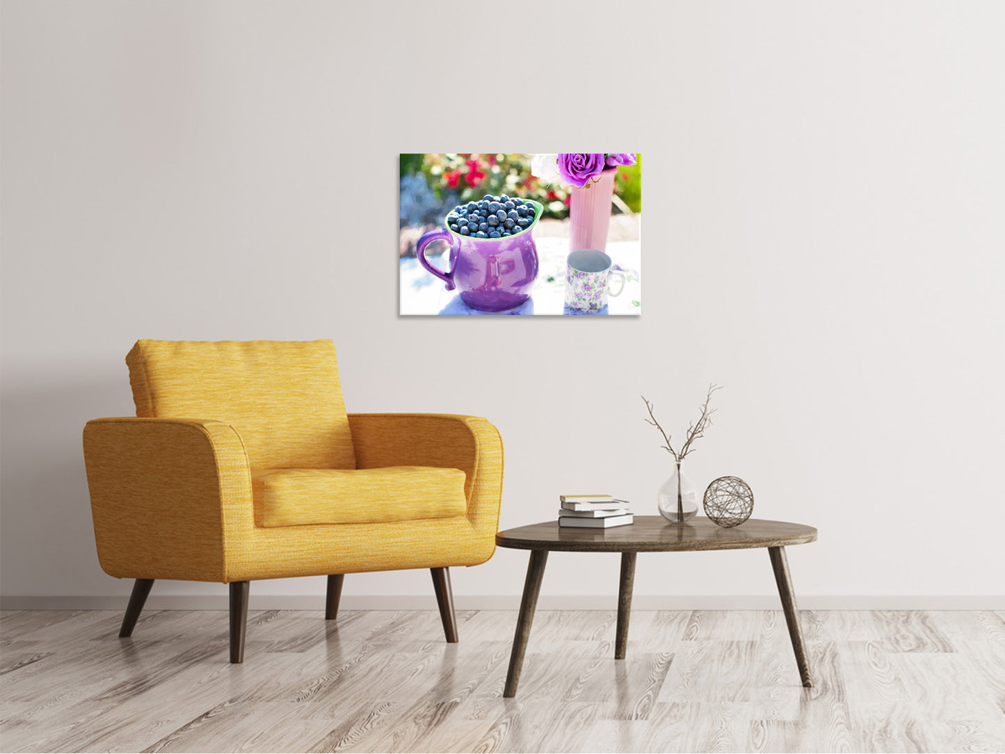 Leinwandbild Süsse Blaubeeren