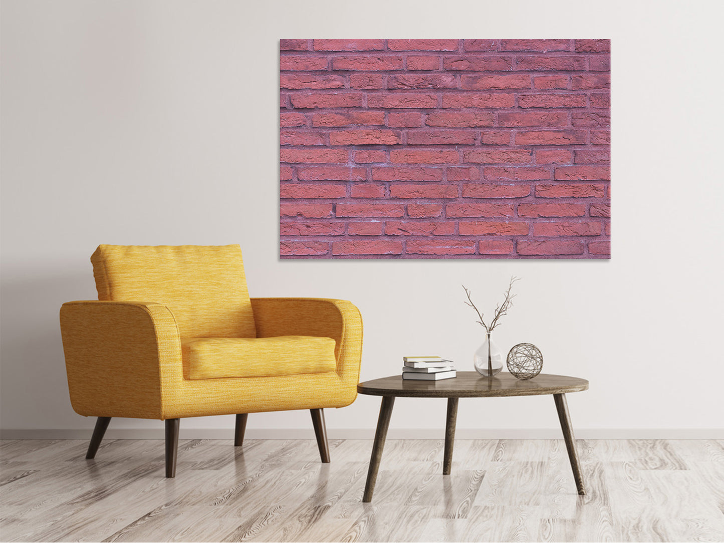Leinwandbild Lackierte Klinkersteine