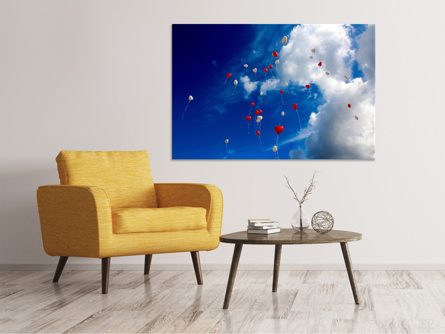 Leinwandbild Ein Himmel voller Herzen