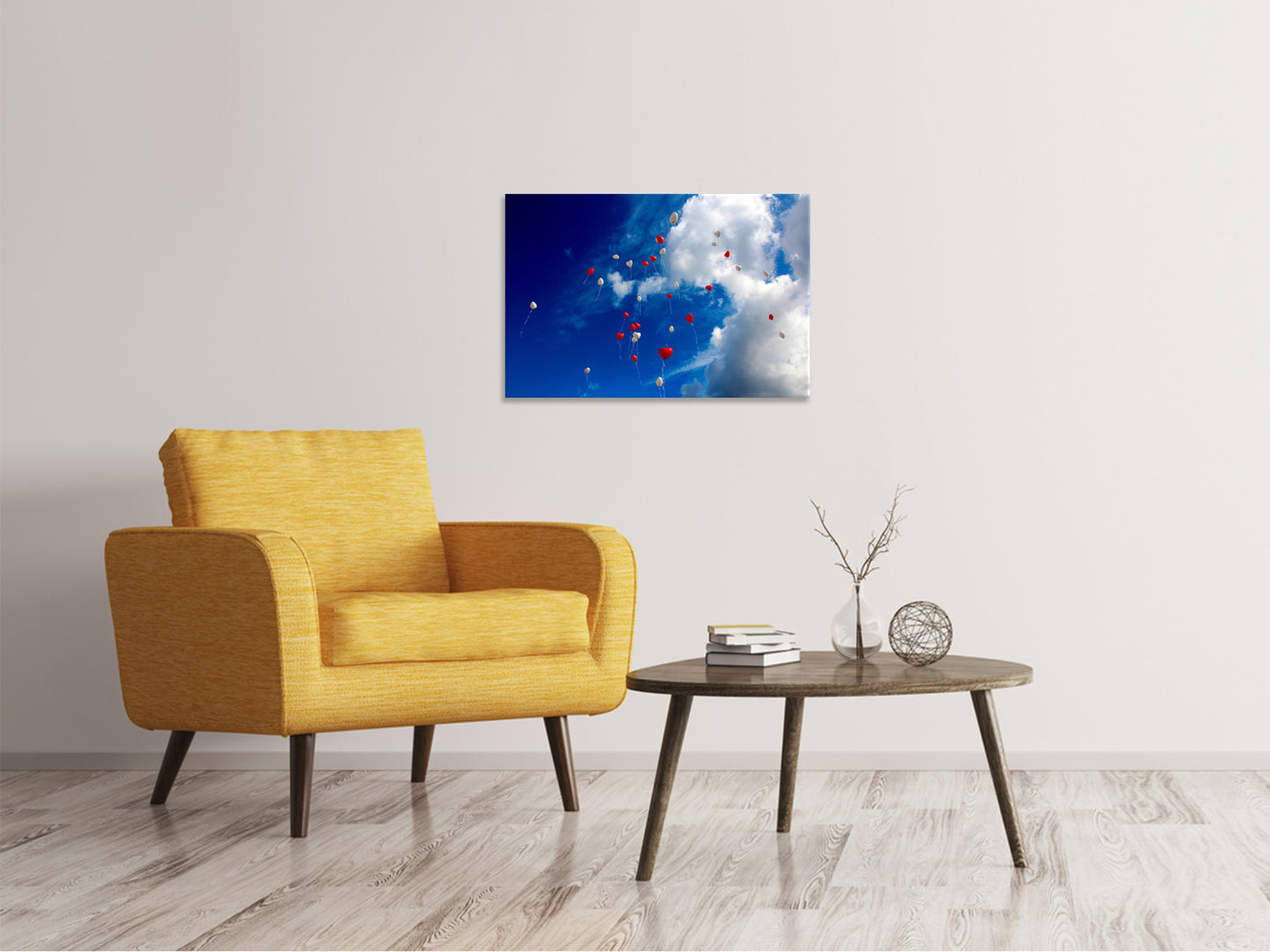 Leinwandbild Ein Himmel voller Herzen