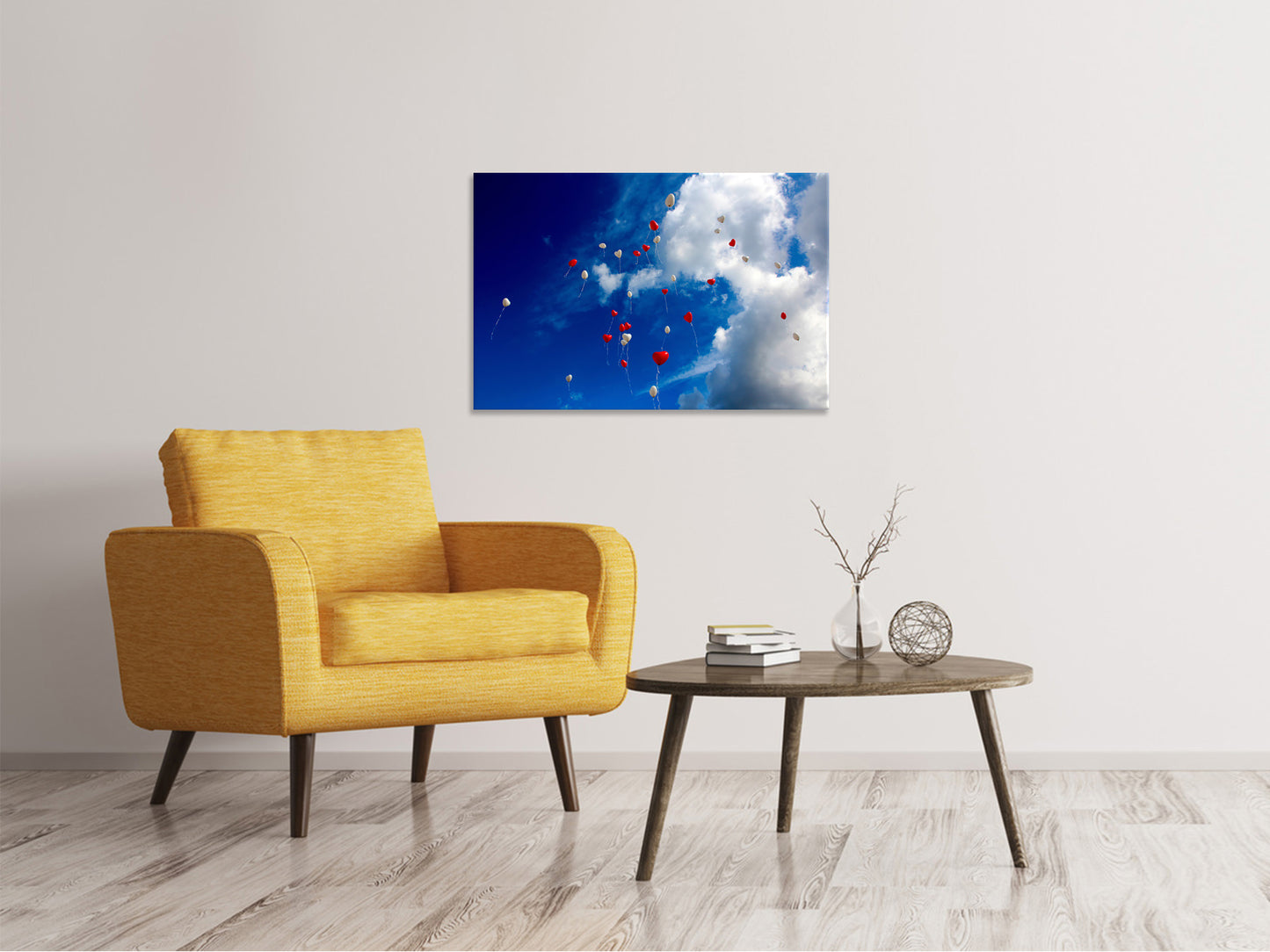 Leinwandbild Ein Himmel voller Herzen