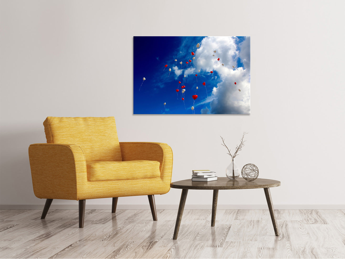 Leinwandbild Ein Himmel voller Herzen