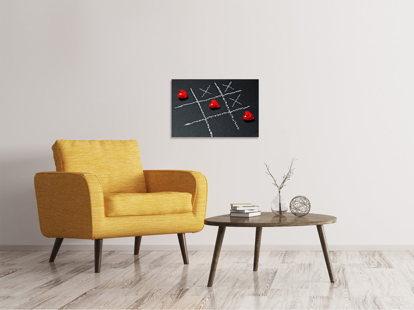 Leinwandbild Tic tac toe Liebe
