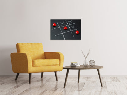 Leinwandbild Tic tac toe Liebe