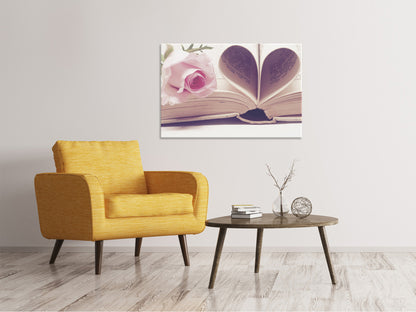 Leinwandbild Das Buch der Liebe