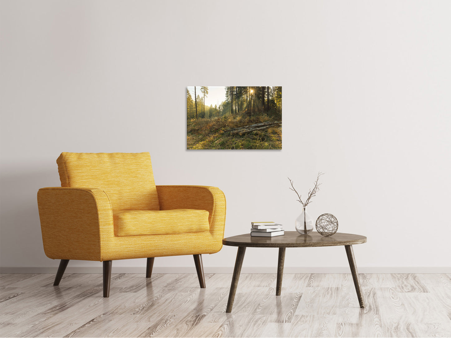 Leinwandbild Arbeiten im Wald