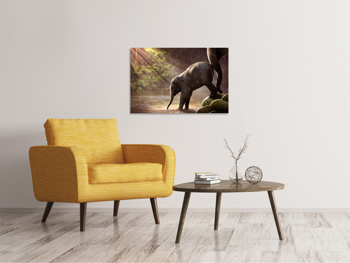 Leinwandbild Das Elefantenbaby