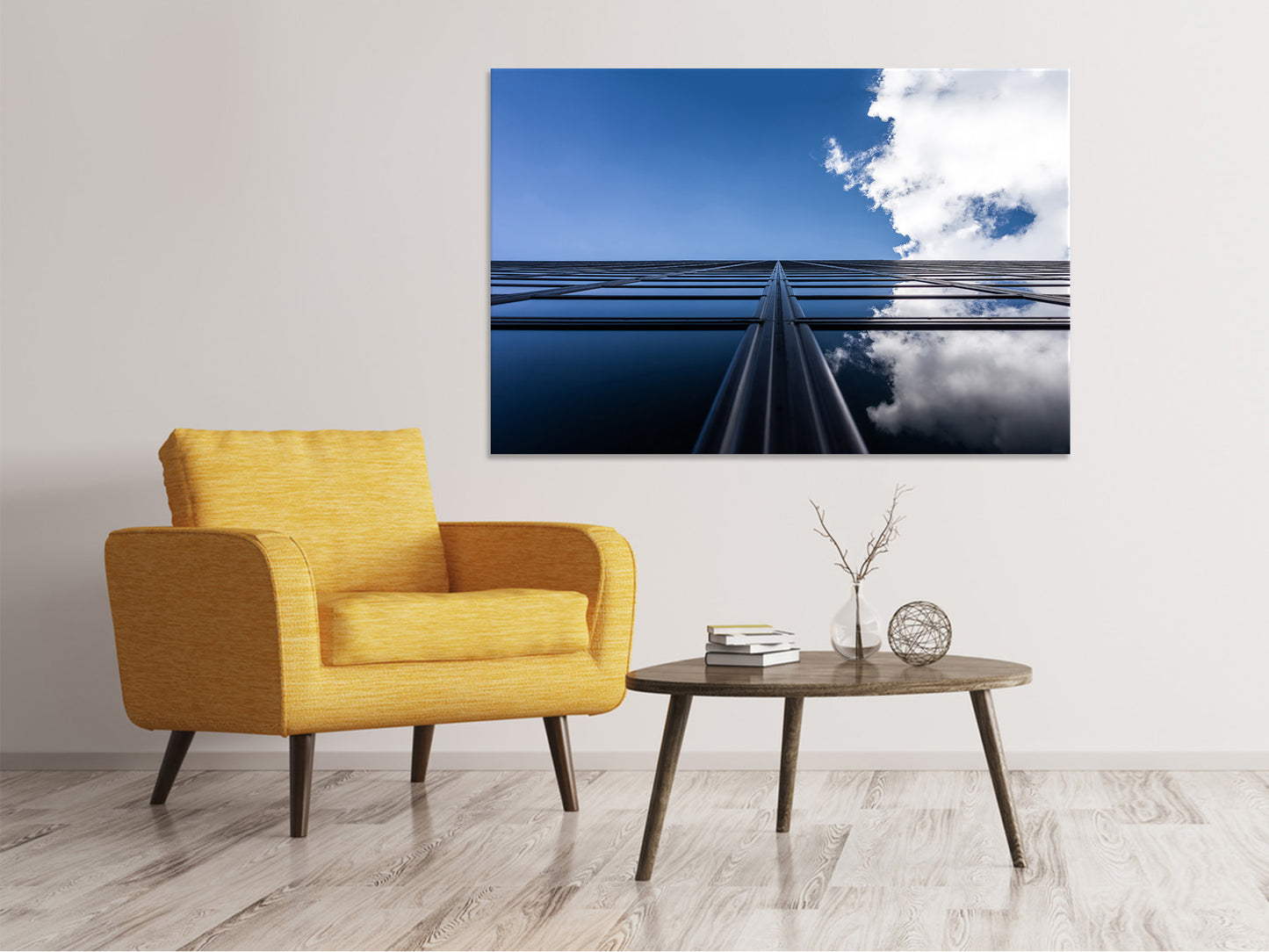 Leinwandbild Spiegelung von Wolken