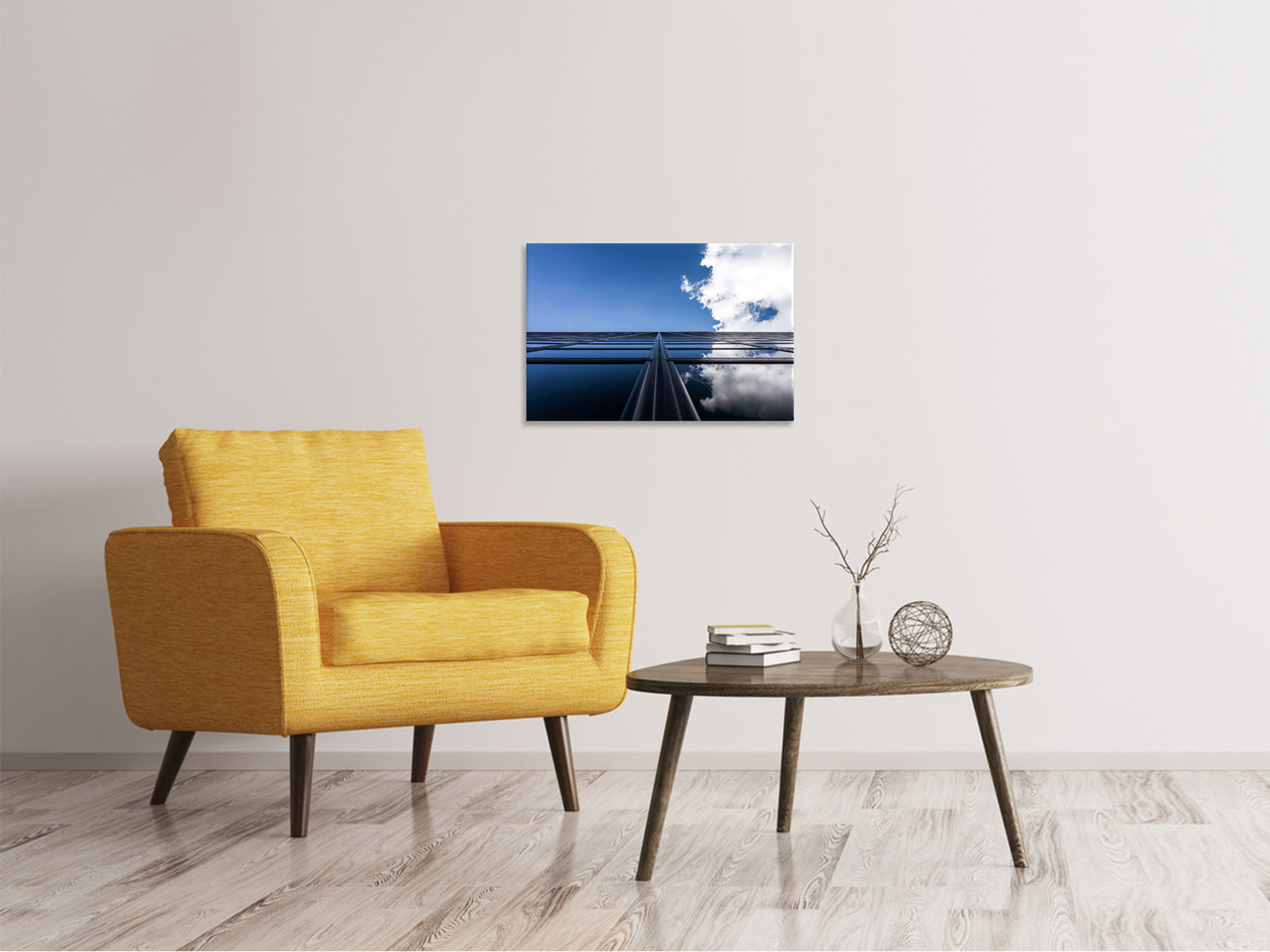 Leinwandbild Spiegelung von Wolken