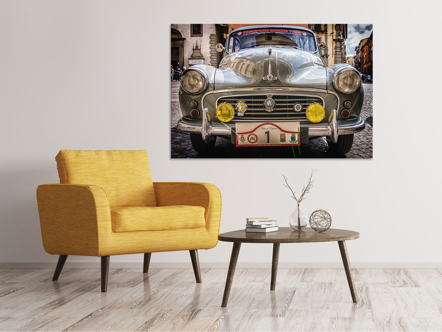 Leinwandbild Bereit zur Oldtimer Rally