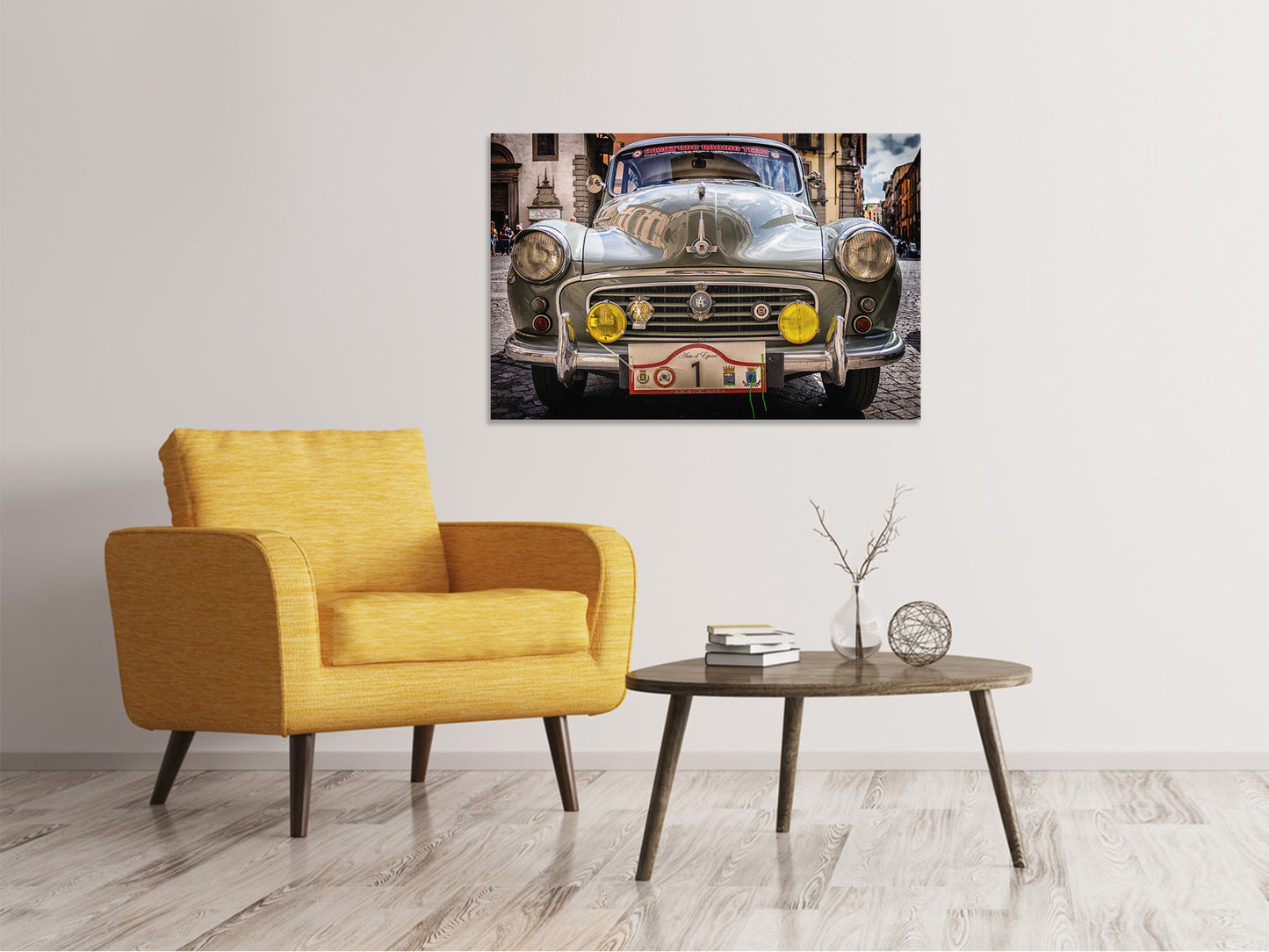 Leinwandbild Bereit zur Oldtimer Rally