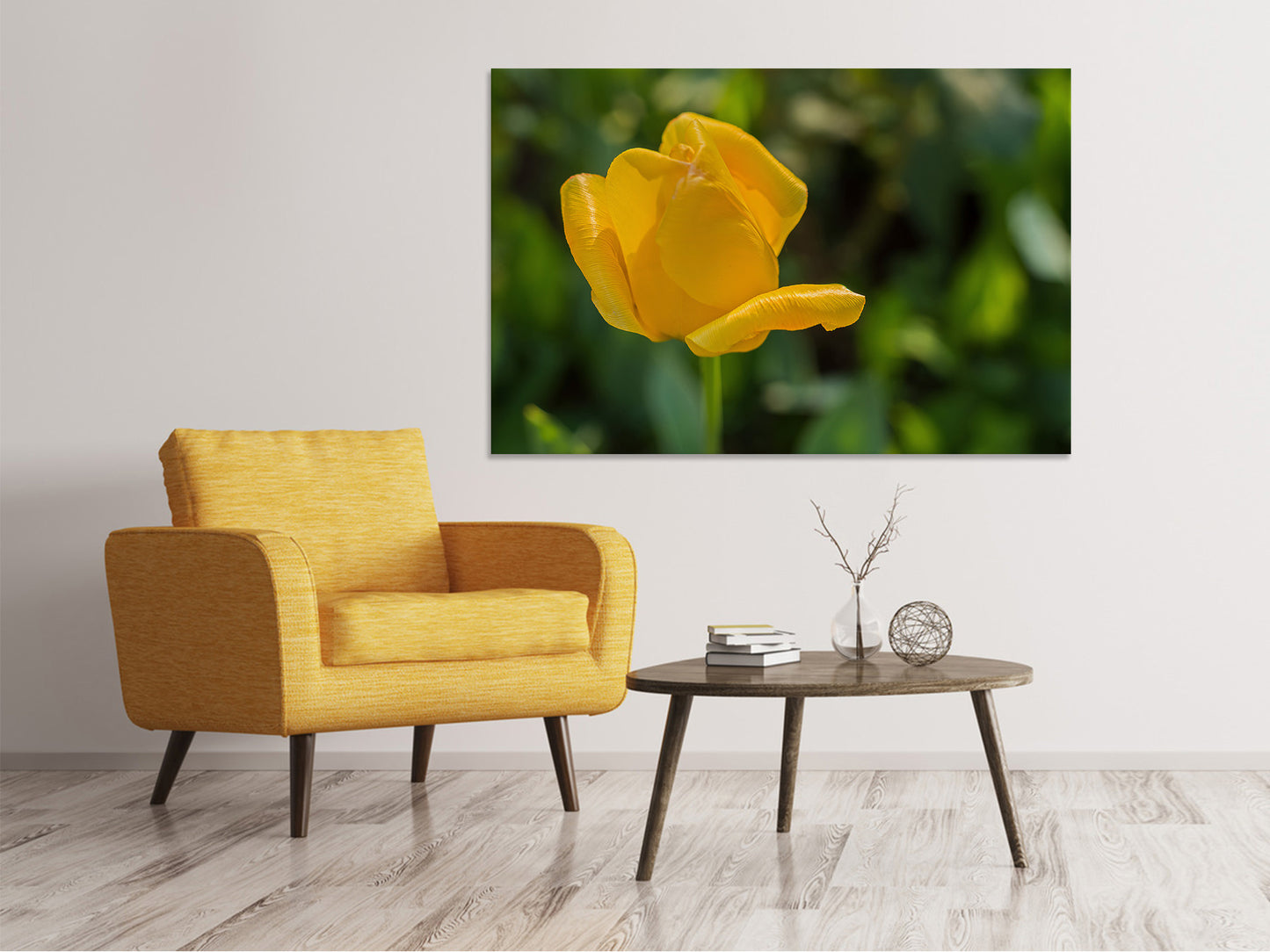 Leinwandbild Gelbe Tulpe XL