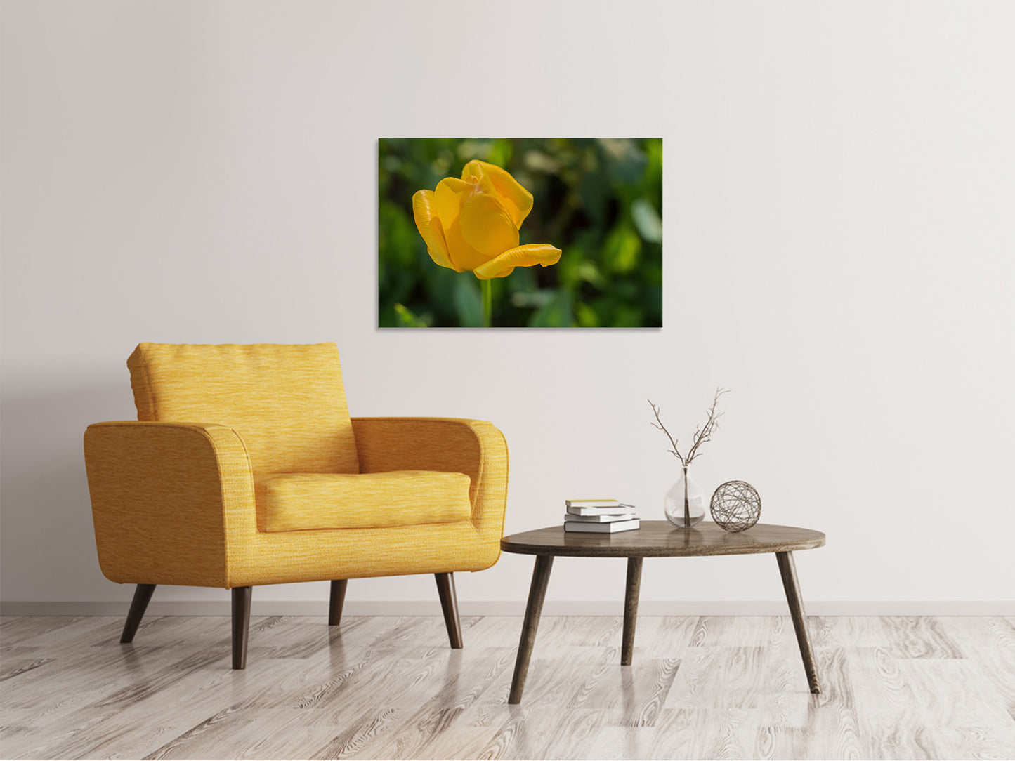 Leinwandbild Gelbe Tulpe XL