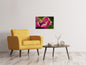 Leinwandbild Makro Tulpe in rot