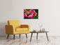 Leinwandbild Makro Tulpe in rot