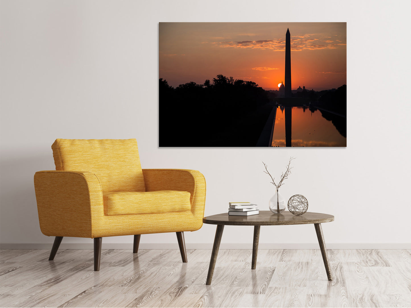 Leinwandbild Washington im Abendrot
