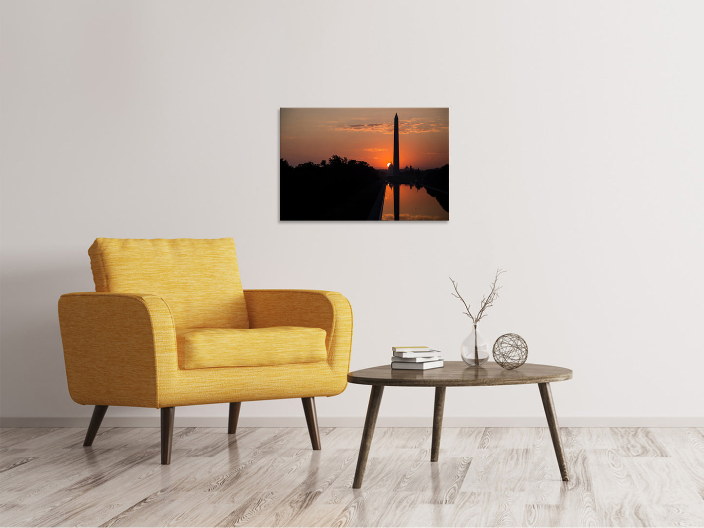 Leinwandbild Washington im Abendrot