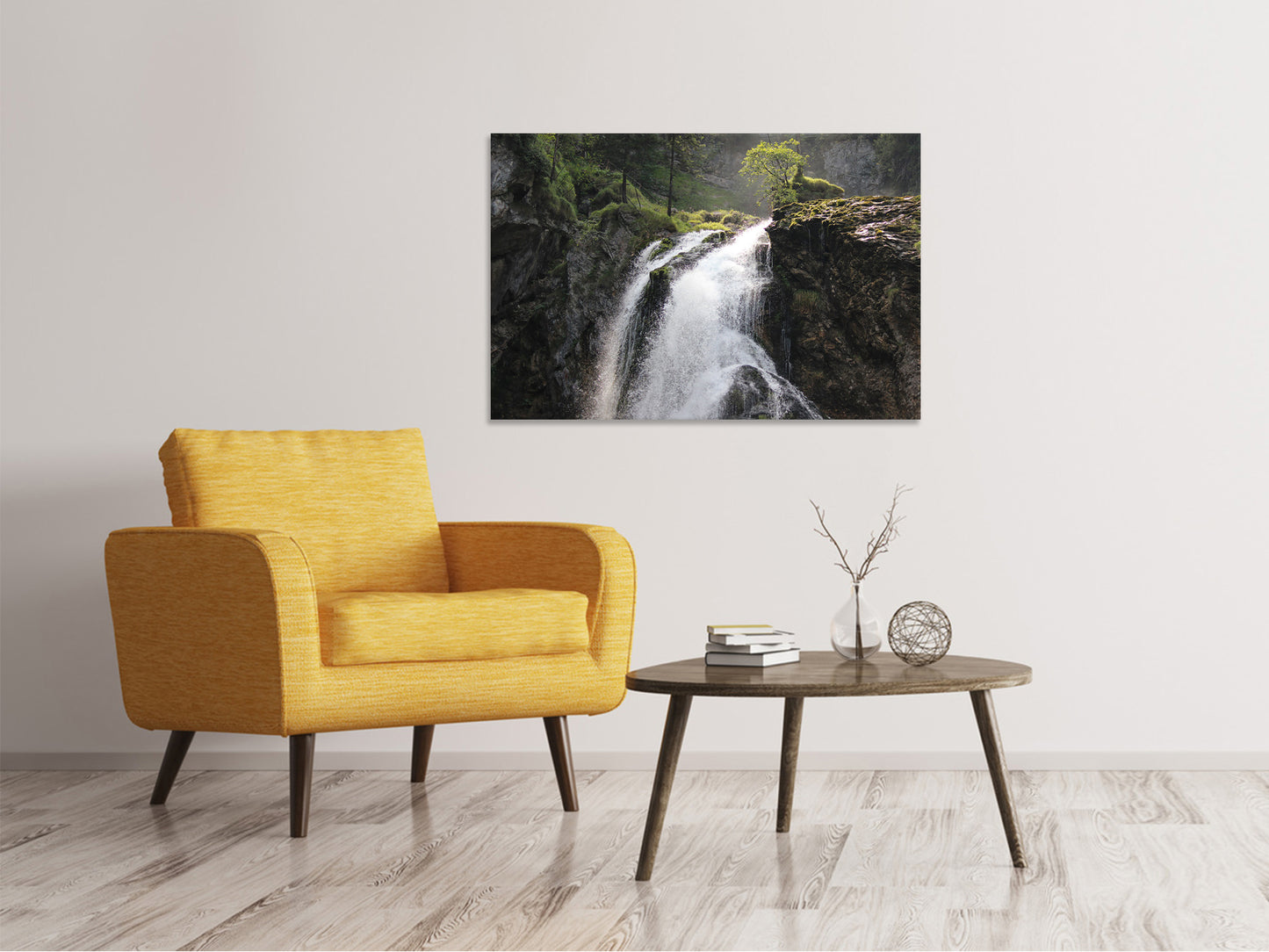 Leinwandbild Der Gollinger Wasserfall