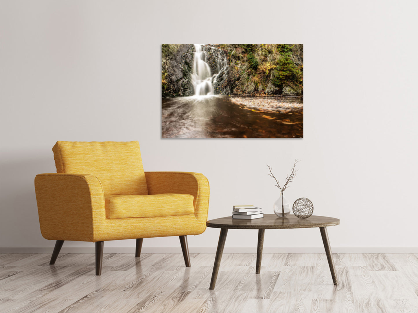 Leinwandbild Schöner Ausblick auf den Wasserfall