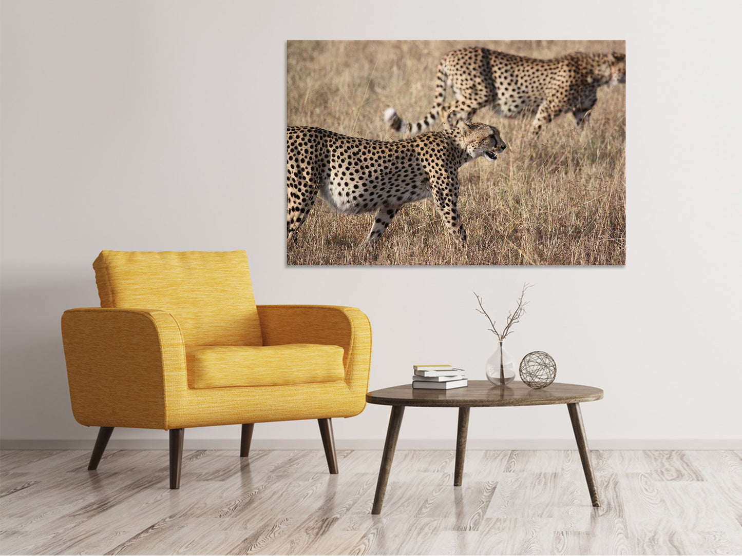 Leinwandbild 2 Leoparden