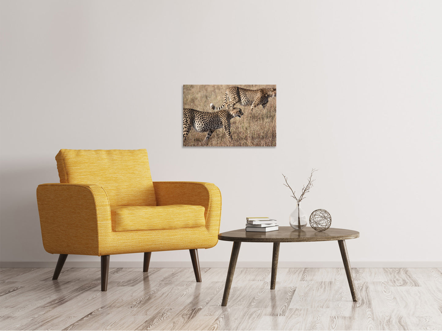 Leinwandbild 2 Leoparden