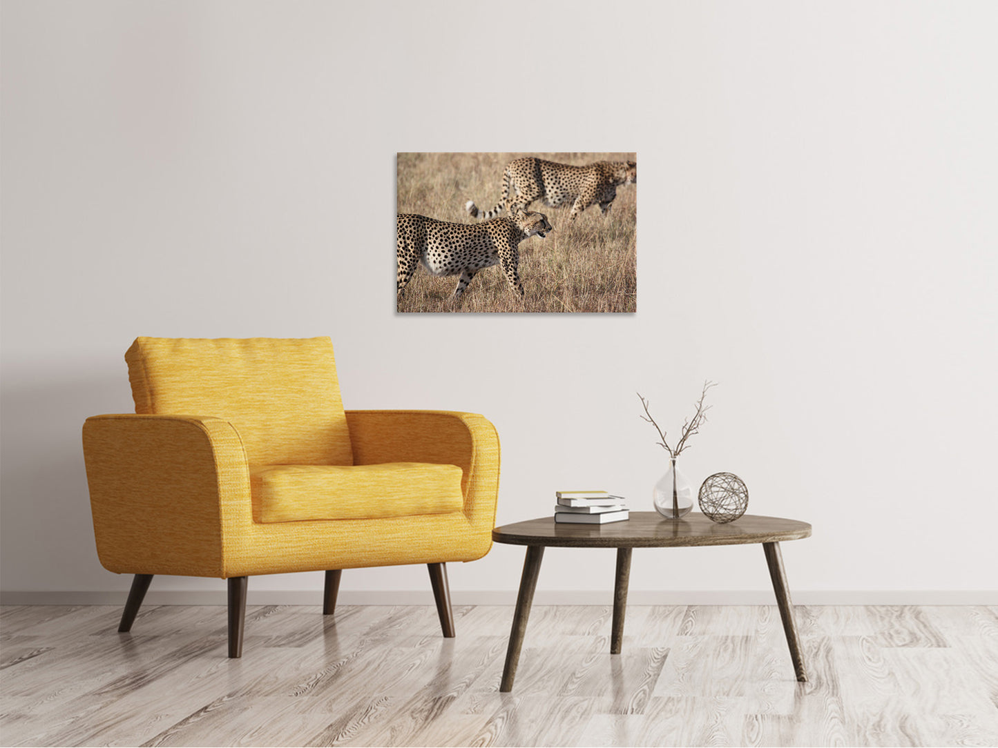 Leinwandbild 2 Leoparden