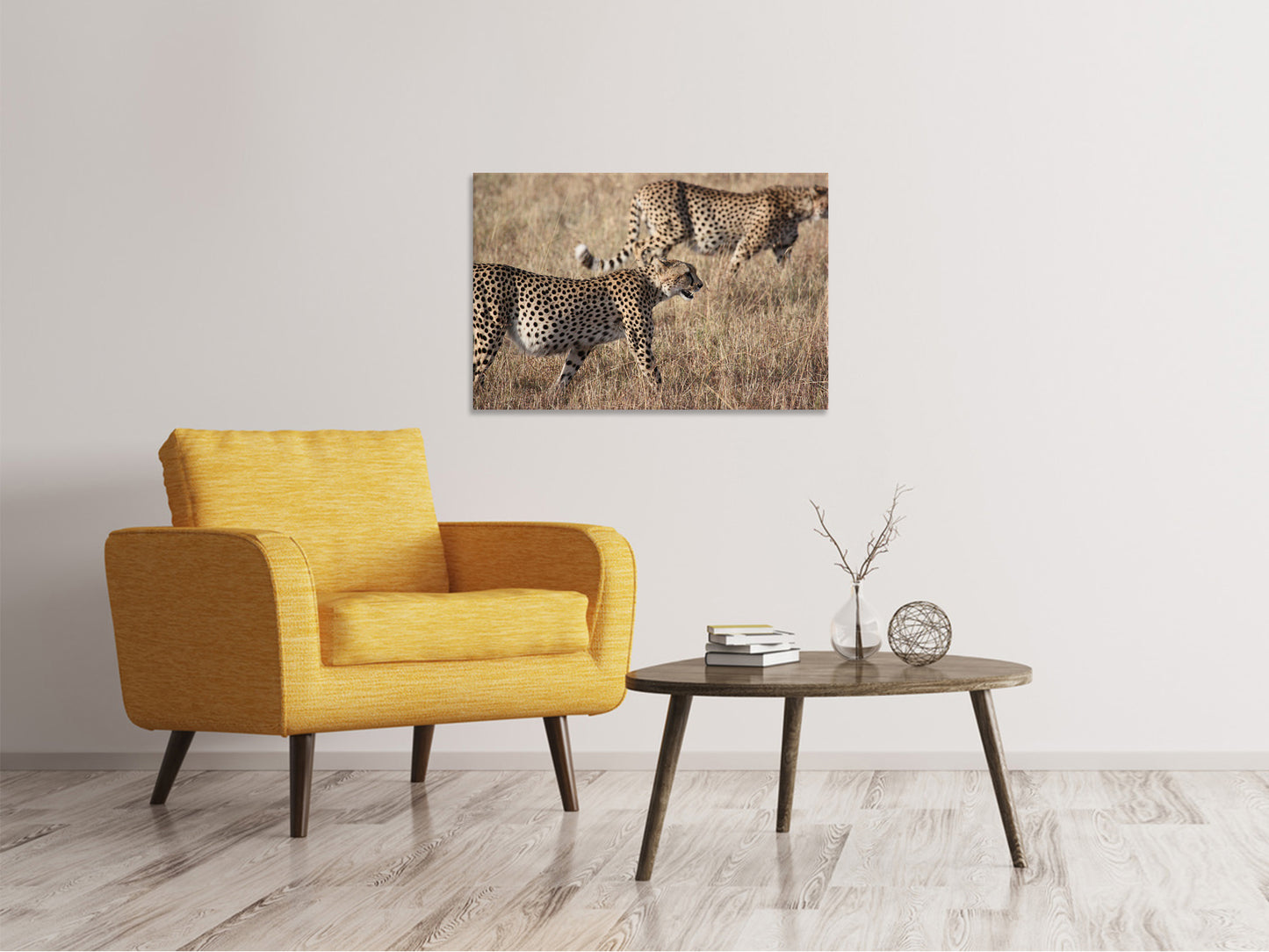 Leinwandbild 2 Leoparden
