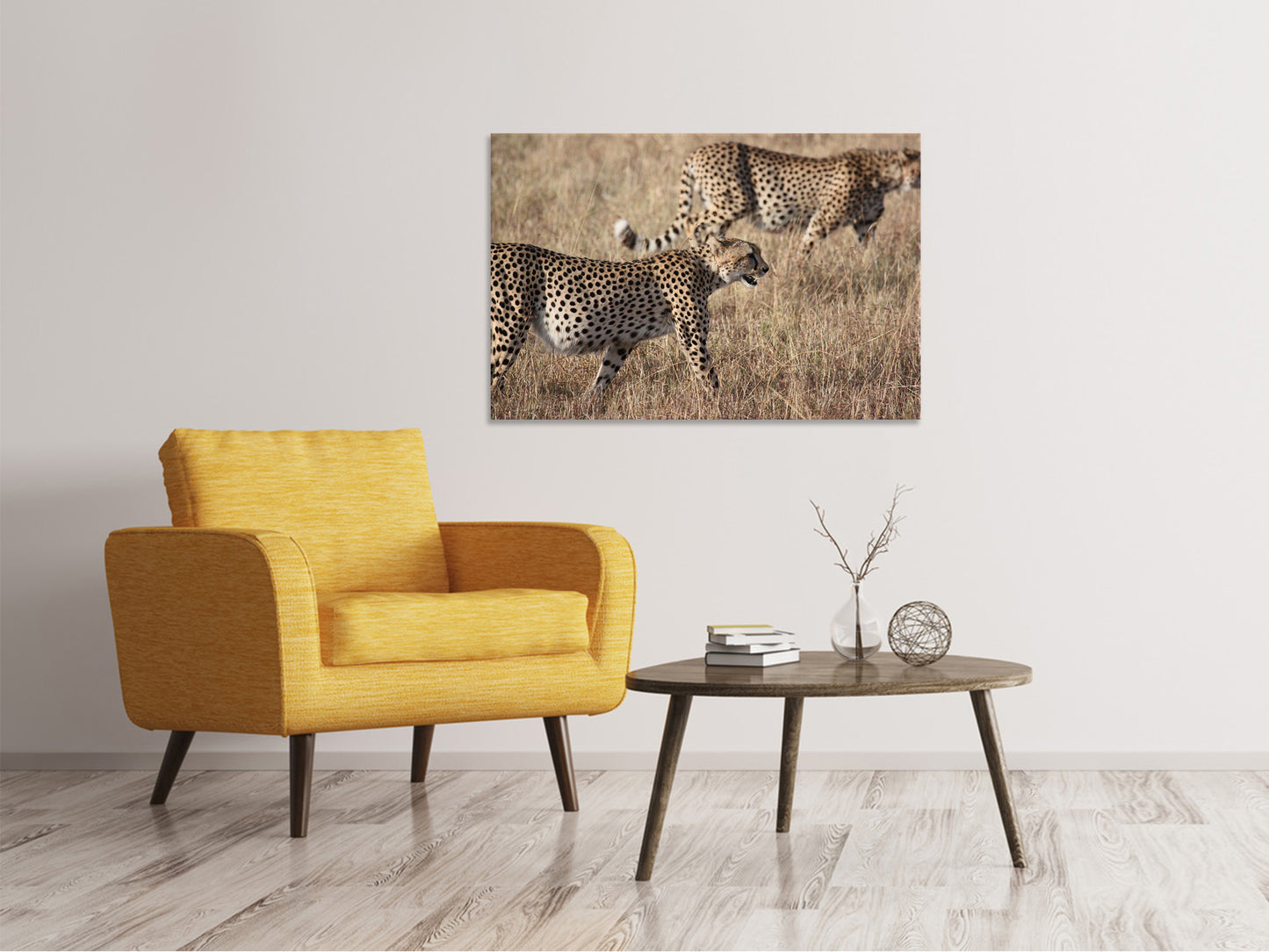 Leinwandbild 2 Leoparden