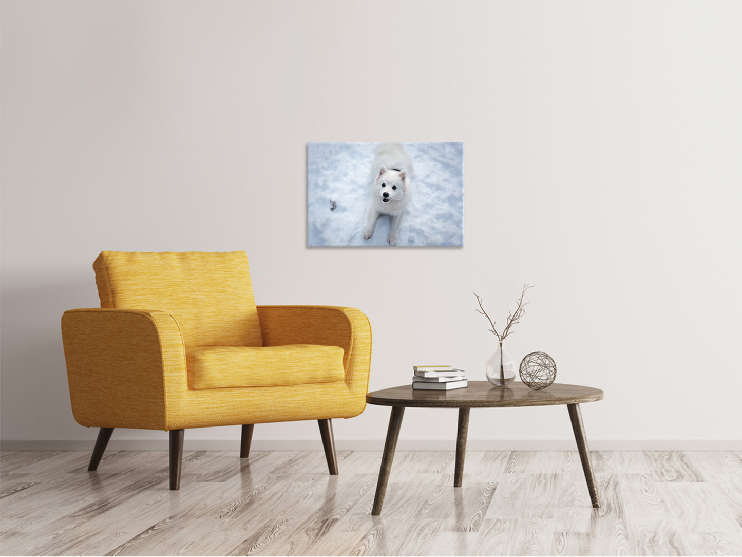 Leinwandbild Hunde Freude im Schnee