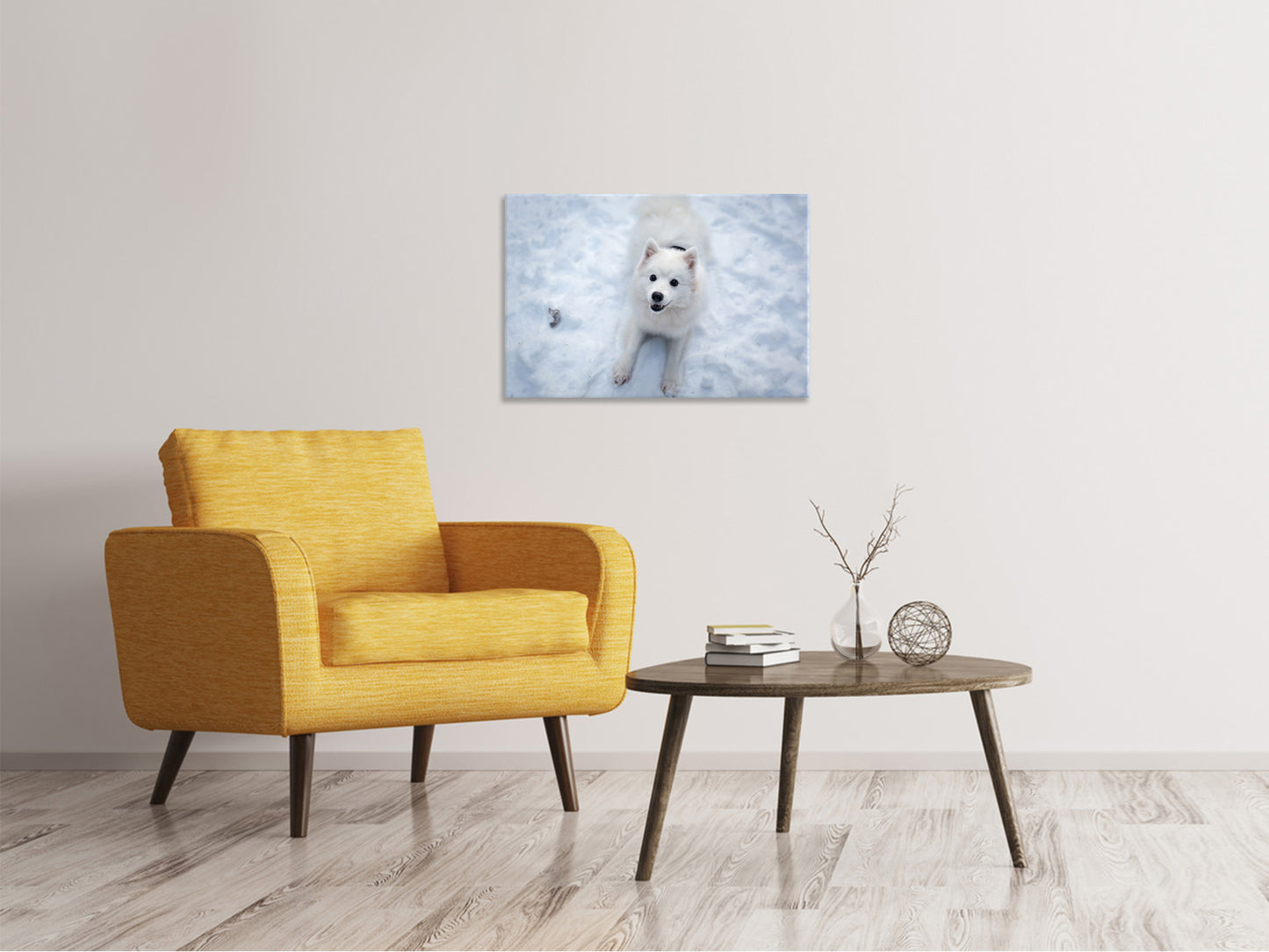Leinwandbild Hunde Freude im Schnee