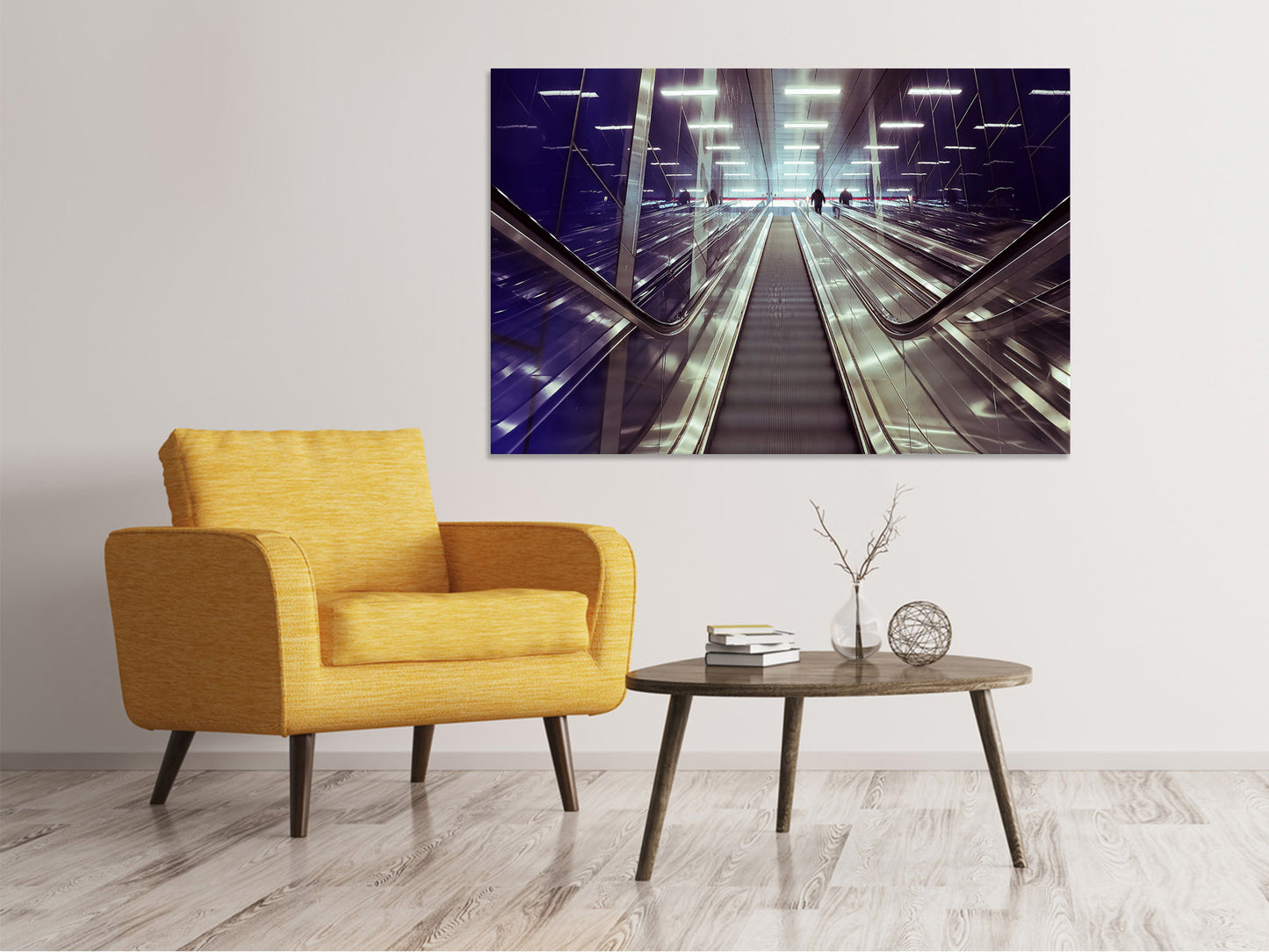 Leinwandbild Moderne Rolltreppen
