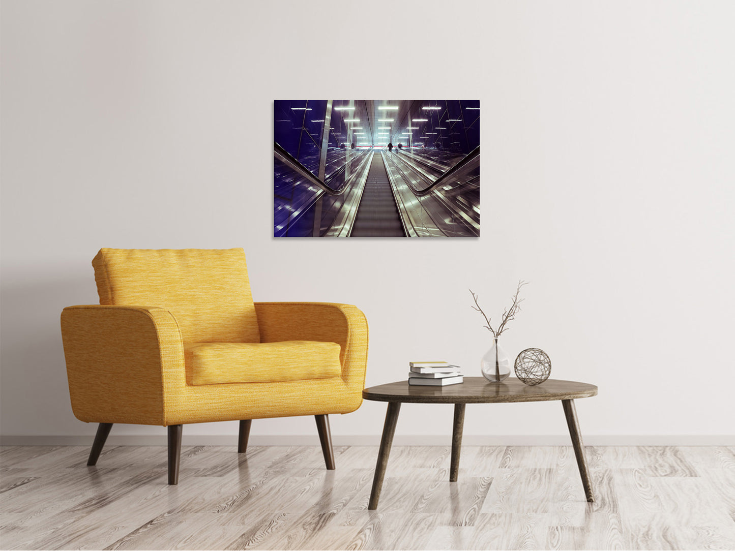 Leinwandbild Moderne Rolltreppen