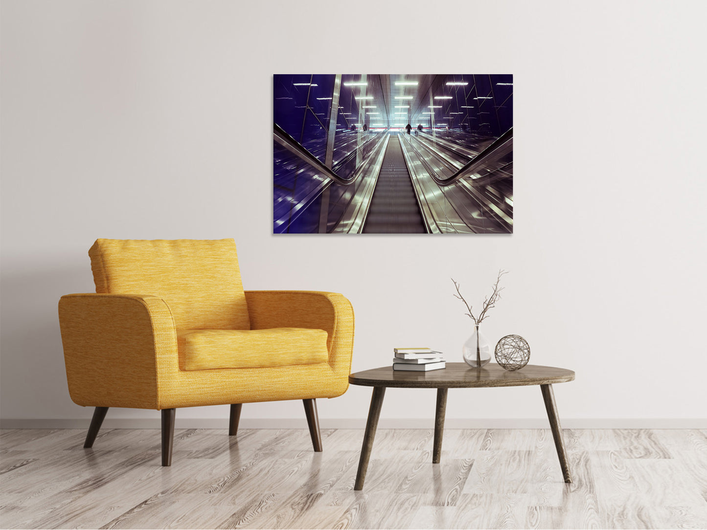 Leinwandbild Moderne Rolltreppen