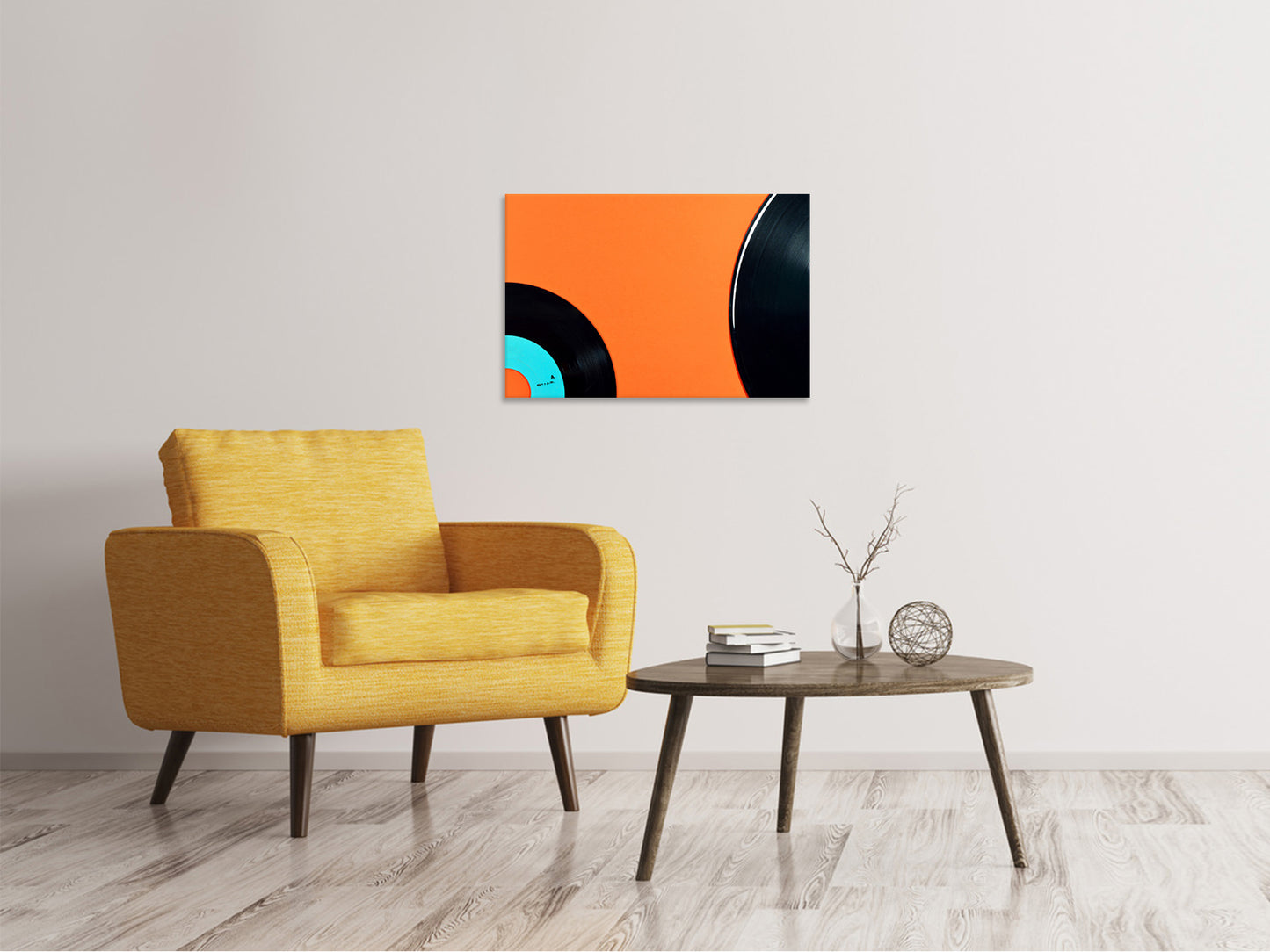 Leinwandbild Retro Schallplatten Motiv