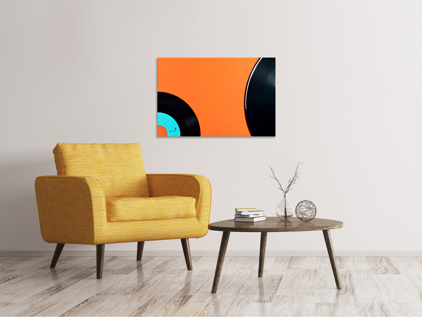 Leinwandbild Retro Schallplatten Motiv