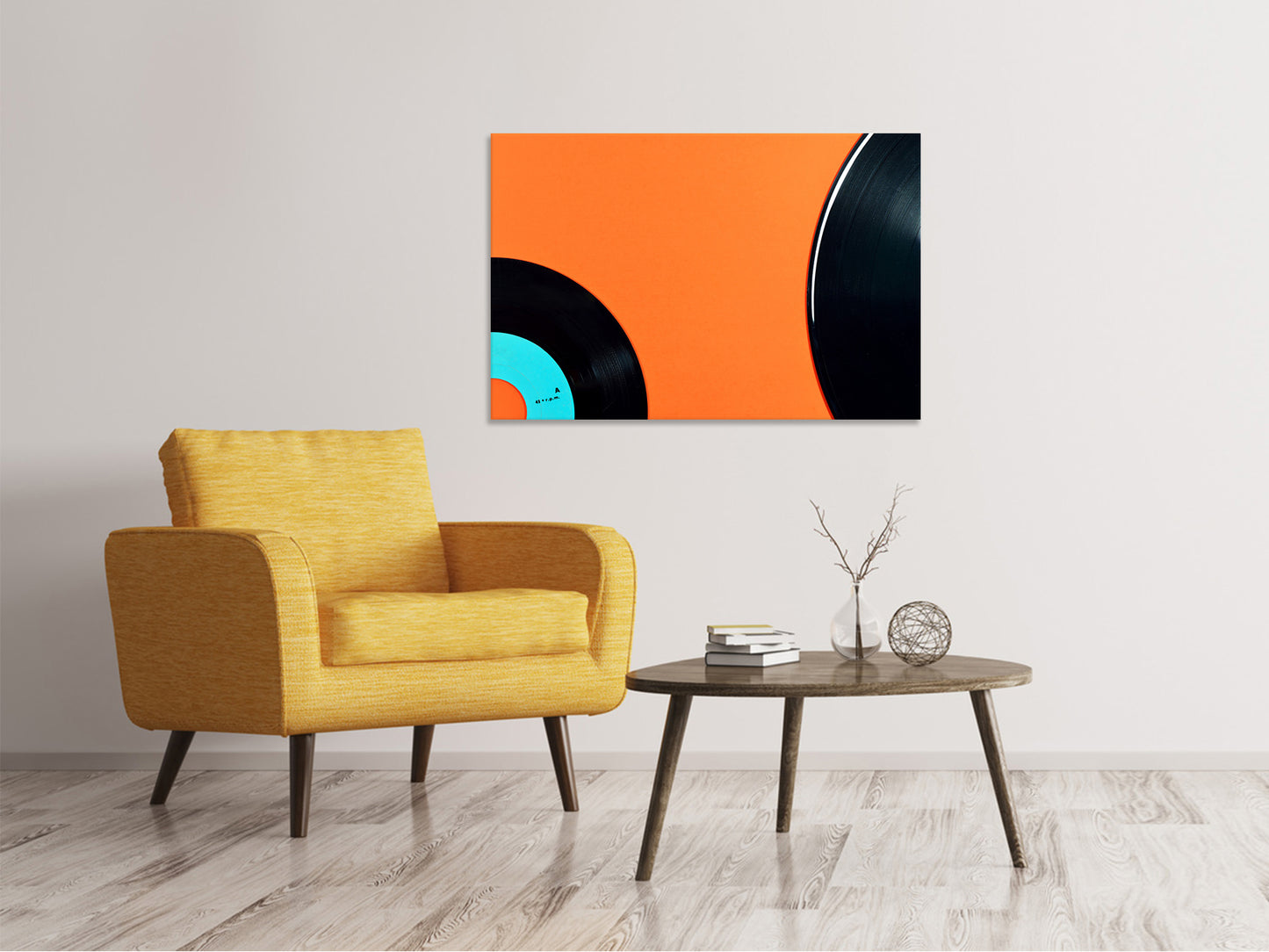 Leinwandbild Retro Schallplatten Motiv